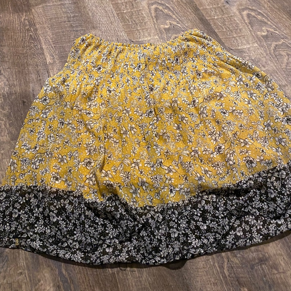 Yellow Floral Skirt